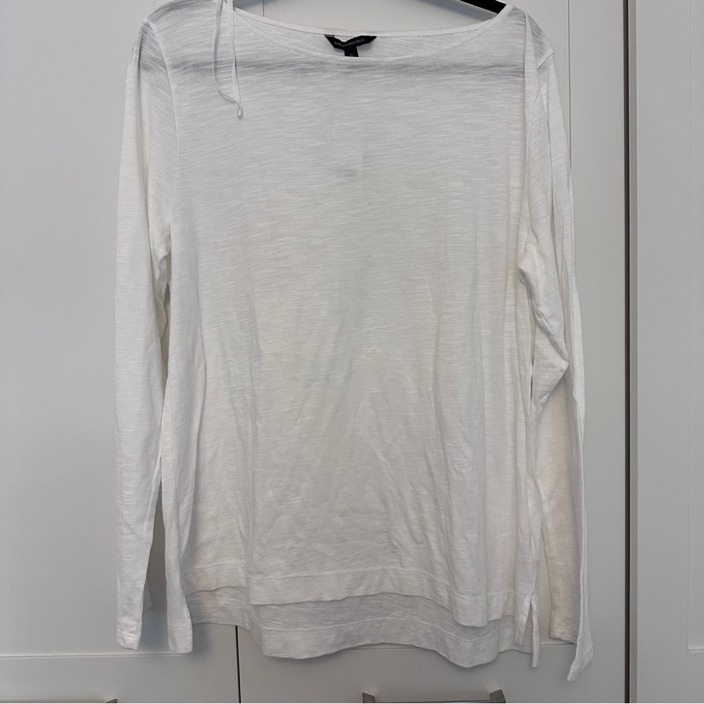 Banana Republic White Long Sleeve top